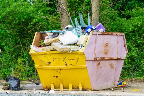 Commercial waste bins in an Anerley business