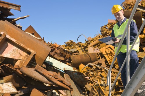 Local transfer station with recycling skips and lorries
