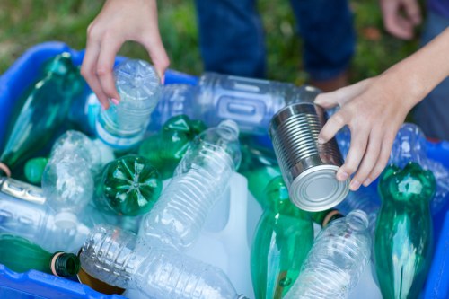 House clearance professionals organizing items in a home